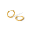 Wholesale Stainless Steel Twist Flower Plain Hoop Earrings With Pvd Furnace Real Gold Electroplating