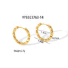 Wholesale Stainless Steel Twist Flower Plain Hoop Earrings With Pvd Furnace Real Gold Electroplating