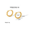 Wholesale Stainless Steel Twist Flower Plain Hoop Earrings With Pvd Furnace Real Gold Electroplating