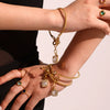 Wholesale 316L Stainless Steel Twist Thin Circle Bracelet With Electroplating And Geometric Style