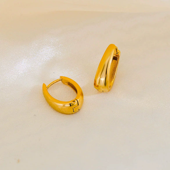 Wholesale Stainless Steel U Shaped Electroplated Women's Earrings