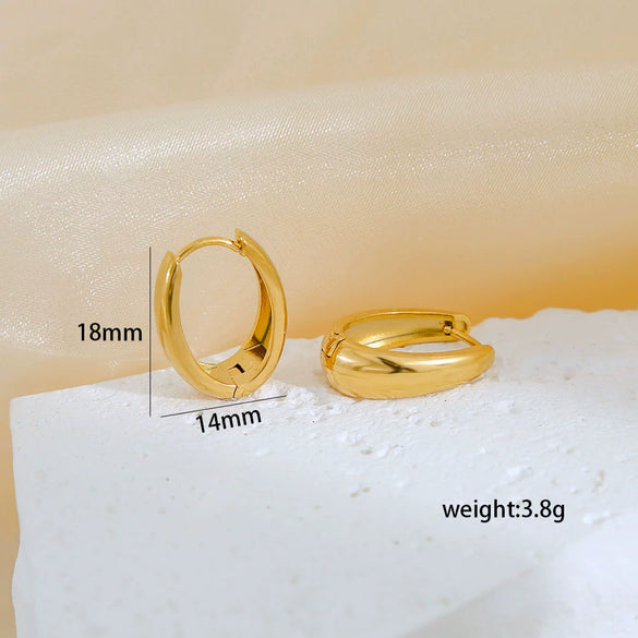 Wholesale Stainless Steel U Shaped Electroplated Women's Earrings