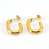 Wholesale Stainless Steel U Shaped Geometric Fashion Women's Earrings With Electroplating
