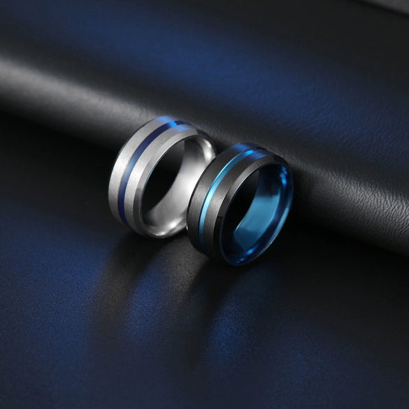 Wholesale Stainless Steel Unisex Electroplated Geometric Ring Jewelry