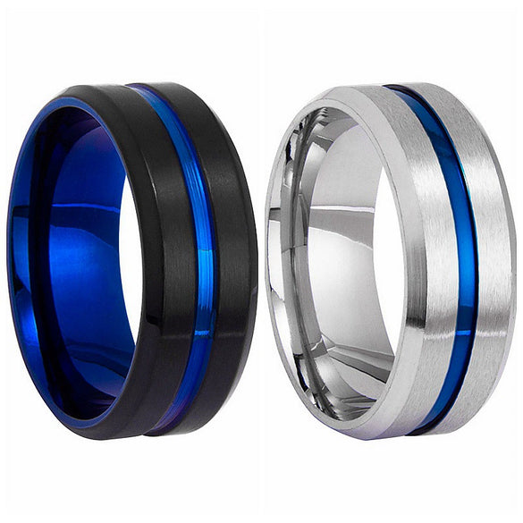 Wholesale Stainless Steel Unisex Electroplated Geometric Ring Jewelry