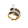 Wholesale Stainless Steel Unisex Geometric Wave Electroplated Adjustable Open Ring Jewelry