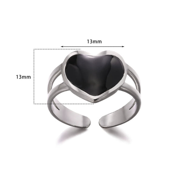Wholesale Stainless Steel Unisex Geometric Wave Electroplated Adjustable Open Ring Jewelry