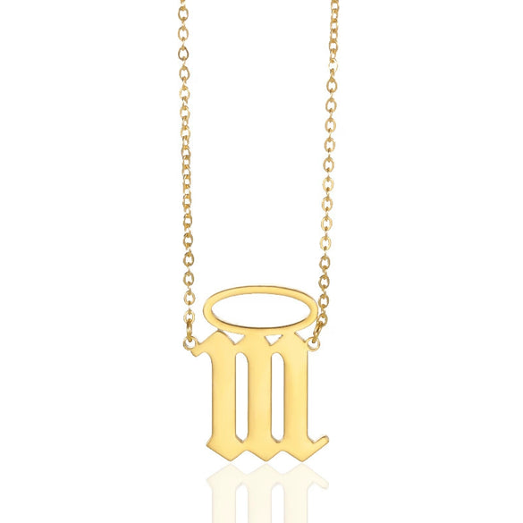 Wholesale Stainless Steel Unisex Simple Style Digital Pendant Necklace With Snake Bone Chain And Electroplating Process Pattern Of Letters Numbers Text
