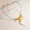 Wholesale Stainless Steel Ushaped Conch Pendant Colorful Rope Braided Clavicle Chain Necklace Electroplated Light Luxury Animal Style Unisex