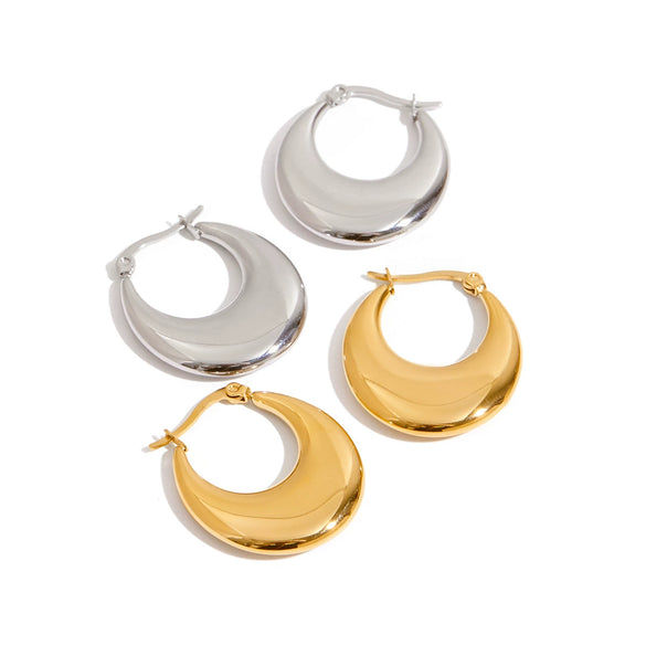 Wholesale Stainless Steel Ushaped Geometric Electroplated Earrings For Women