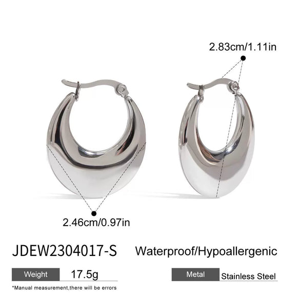 Wholesale Stainless Steel Ushaped Geometric Electroplated Earrings For Women