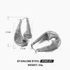 Wholesale Stainless Steel Ushaped Geometric Electroplated Stylish Popular Exaggerated Asymmetrical Lines Women's Earrings