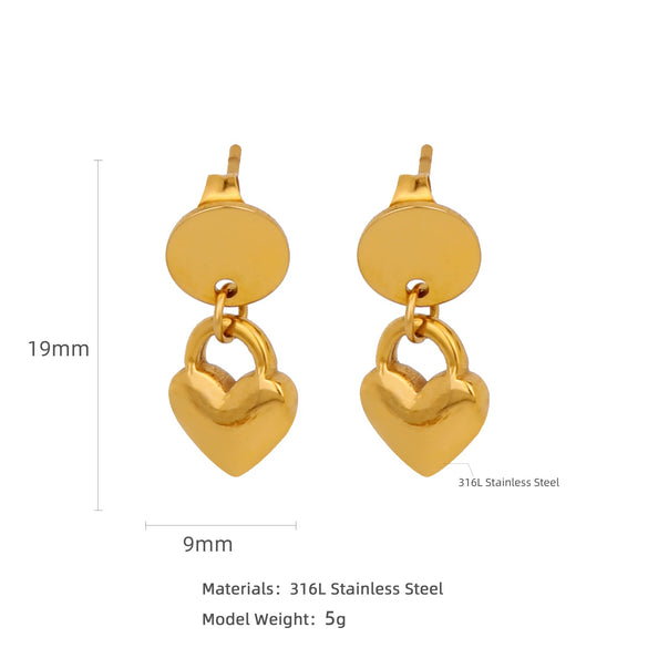 Wholesale Stainless Steel Ushaped Geometric Electroplating Women's Earrings