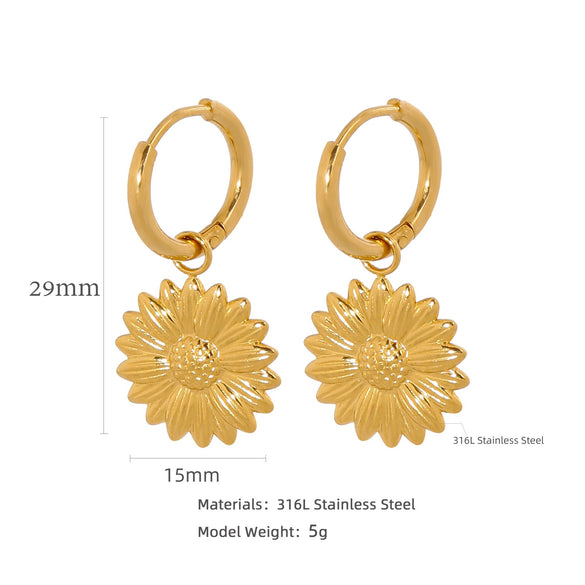 Wholesale Stainless Steel Ushaped Geometric Electroplating Women's Earrings