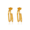 Wholesale Stainless Steel Ushaped Geometric Electroplating Women's Earrings