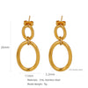 Wholesale Stainless Steel Ushaped Geometric Electroplating Women's Earrings