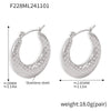 Wholesale 316L Stainless Steel Ushaped Geometric Light Luxury Earrings Electroplated With Gold