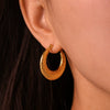 Wholesale 316L Stainless Steel Ushaped Geometric Light Luxury Earrings Electroplated With Gold