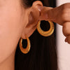 Wholesale 316L Stainless Steel Ushaped Geometric Light Luxury Earrings Electroplated With Gold