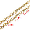 Wholesale Stainless Steel Vacuum Gold Electroplated Spiral Chain For Necklace And Bracelet Hip Hop Style