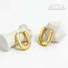 Wholesale Stainless Steel Vacuum Plated Heart Shaped Geometric Earrings For Women