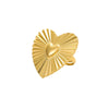 Wholesale Stainless Steel Vintage Exaggerated Heart Shape Electroplated Earrings And Ring Set For Women