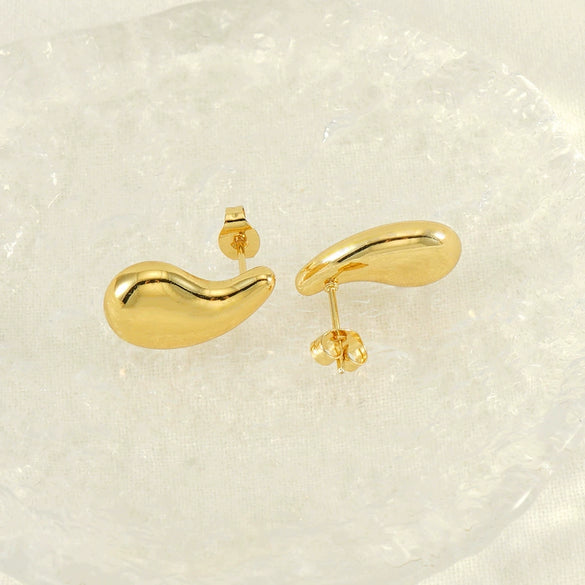 Wholesale 316L Stainless Steel Water Drop Earrings For Women With Electroplating Design