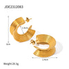 Wholesale Stainless Steel Water Drop Geometric Earrings For Women With Electroplating Treatment