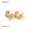 Wholesale Stainless Steel Water Drop Geometric Earrings For Women With Electroplating Treatment