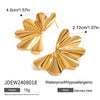 Wholesale Stainless Steel Water Drop Geometric Earrings For Women With Electroplating Treatment