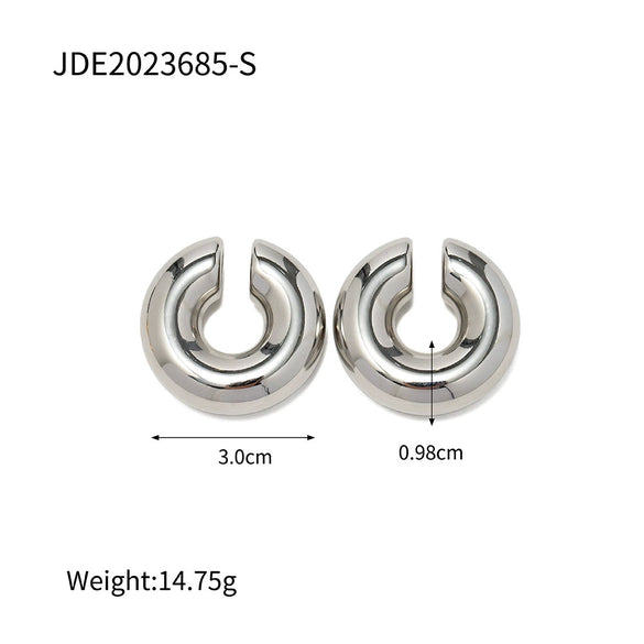 Wholesale Stainless Steel Water Drop Geometric Earrings For Women With Electroplating Treatment