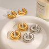 Wholesale Stainless Steel Water Drop Geometric Earrings For Women With Electroplating Treatment