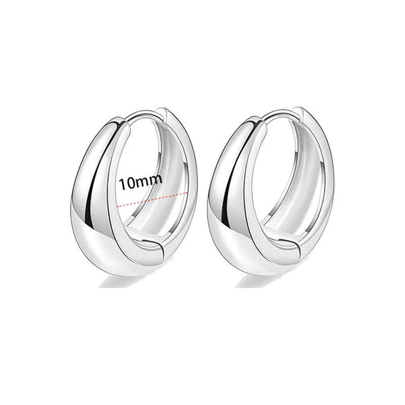 Wholesale Stainless Steel Water Drop Hoop Earrings For Women Electroplated Personality Minimalist Style