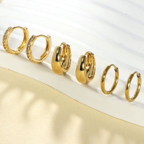 Wholesale Stainless Steel Water Drop Hoop Earrings For Women Electroplated Personality Minimalist Style