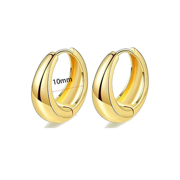 Wholesale Stainless Steel Water Drop Hoop Earrings For Women Electroplated Personality Minimalist Style