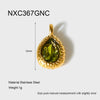 Wholesale Stainless Steel Water Drop Pattern Inlayed 18K Gold Plated Hammered Pendant Jewelry Accessory Charm