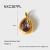 Wholesale Stainless Steel Water Drop Pattern Inlayed 18K Gold Plated Hammered Pendant Jewelry Accessory Charm