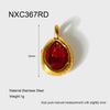 Wholesale Stainless Steel Water Drop Pattern Inlayed 18K Gold Plated Hammered Pendant Jewelry Accessory Charm