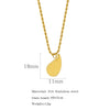 Wholesale Stainless Steel Water Drop Pendant Ochain Necklace Electroplated Unisex Simple Nonfading Highend Jewelry
