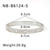 Wholesale Stainless Steel Waterproof Inlaid Zircon White Shell Full Diamond 18K Gold Color Bracelet With 18K Furnace Vacuum Plating