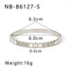 Wholesale Stainless Steel Waterproof Inlaid Zircon White Shell Full Diamond 18K Gold Color Bracelet With 18K Furnace Vacuum Plating