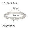 Wholesale Stainless Steel Waterproof Inlaid Zircon White Shell Full Diamond 18K Gold Color Bracelet With 18K Furnace Vacuum Plating