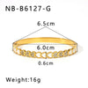 Wholesale Stainless Steel Waterproof Inlaid Zircon White Shell Full Diamond 18K Gold Color Bracelet With 18K Furnace Vacuum Plating