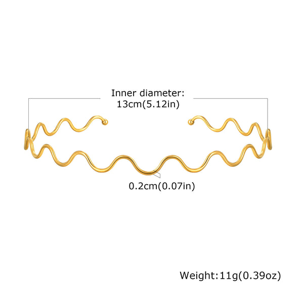 Wholesale Stainless Steel Wave Cshaped Fashion Earrings