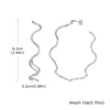 Wholesale Stainless Steel Wave Cshaped Fashion Earrings