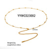 Wholesale Stainless Steel Wave Pattern Multi Layer Bead Waist Chain And Necklace With Electroplating For Women Simple Style