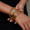 Wholesale Stainless Steel Wide Hollow Zircon Open Bracelet For Women Geometric Style With Electroplating Nonfading Highend Jewelry