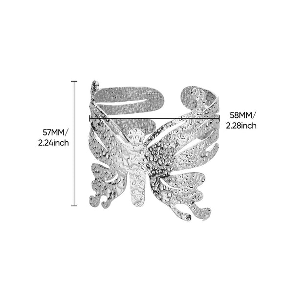 Wholesale Stainless Steel Wide Open Bracelet With Hiphop Style 18K Gold Plated