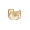 Wholesale Stainless Steel Wide Open Bracelet With Hiphop Style 18K Gold Plated
