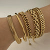 Wholesale Stainless Steel Wide Surface Bracelet With Geometric Pattern In Simple Style Pvd Vacuum Furnace Electroplated For Women
